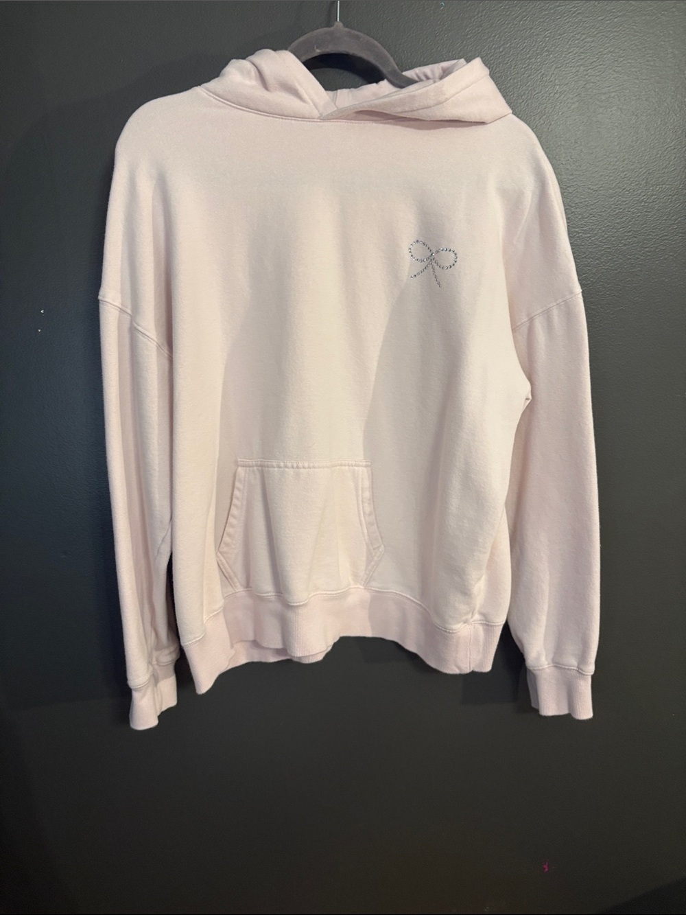 Aeropostale Light Pink Hooded Sweatshirt with Crystal Bow